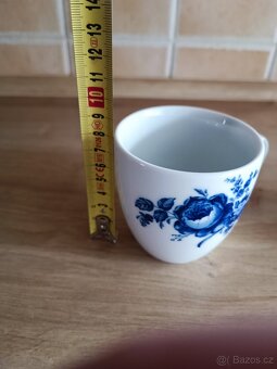 2k hrnek modrá míšeňská růže, Český porcelán BOHEMIA - 4
