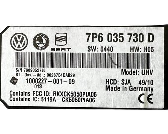 Bluetooth handsfree jednotka 7P6035730D Škoda Octavia 2 FL - 4