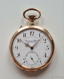 Zlaté 14K kapesní hodinky IWC Schaffhausen
- 4