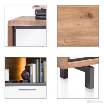 Masivní komoda Otta – exkluzivní design z tvrdého dřeva - 4