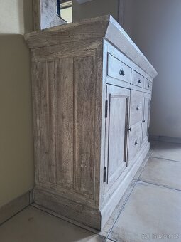 Masivní komoda a zrcadlo z mangového dřeva - 4