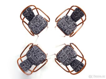 4x křesílka s područkami, židle TON, TOP stav - 4