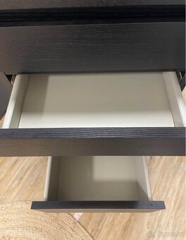 IKEA MALM Komoda 6 zásuvek 40x123 cm černohnědá zrcadlo - 4