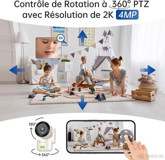 Otočná Wi-Fi 5GHz/2,4GHz kamera/chůvička Symynelec 2K - 4