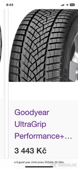 255/45 r20 zimni Good year - 4