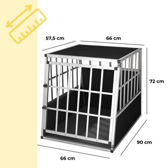 Klec pro psa do auta - XL (66 x 90 x 72 cm) - 4