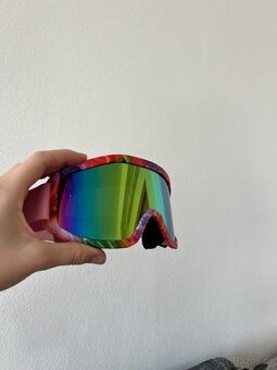 Lyžařské, snowboardové brýle, růžové, zrcadlové - 4