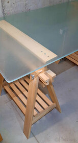 Ikea stůl skleněný design - 4