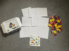 Kreativní dřevěné geometrické tvary, tangramy Woody puzzle - 4