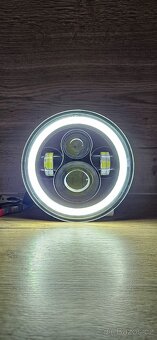 Tatra,v3s,multicar přední LED světla 178mm 7' (angel eyes) - 4