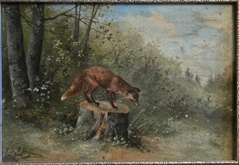 Obraz Liška na lovu - F. Hoffmann - 4