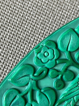 Hoffmann Talíř 27.5 cm malachitové jade sklo, A. Pfohl - 4