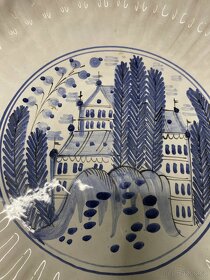 XXXL - Krásný velký glazovaný keramický talíř - SLEVA - 4