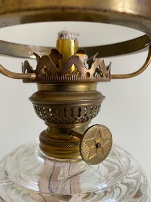 Starožitná petrolejová lampa Art Deko z Německa - 4