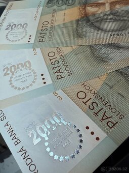 500 Sk BIMILENIUM 2000, stříbrný přetisk, UNC - POSTUPKA - 4