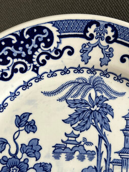 Starožitný porcelánový talíř Pekin 23.5 cm, Petrus Regout - 4