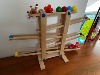 Dřevěná montessori hračka - kuličková dráha XXL - 4