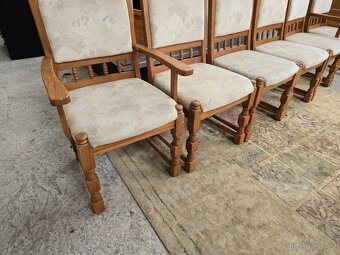 6x židle rustikál komplet 47x50 výšká 48 cm - 4