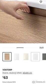 Predam VOXTORP dubova farba - dvere a cela zasuviek IKEA - 4