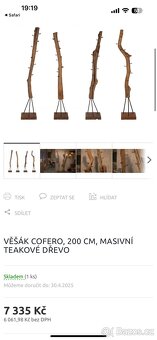 Teakový designový věšák - 4