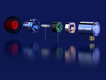 Hybridní sluchátka do uší Senlee TRN M10 1DD 1BA - 4