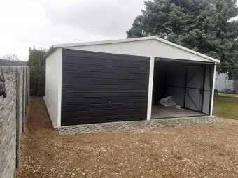 Plechová garáž 6x6m - 4