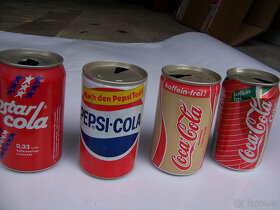 Plechovky a lahve od limonády, cizí, retro - 4