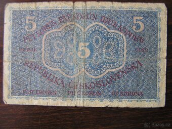 ČESKOSLOVENSKÁ BANKOVKA: 5-KORUNA -1919 - 4