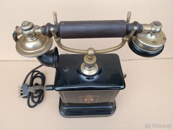 Velmi starý dánský telefon Jydsk, top zachovalý ks do sbírky - 4