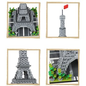 NOVÉ Stavebnice typu Lego - Eiffelova věž - 3858 kostek - 4
