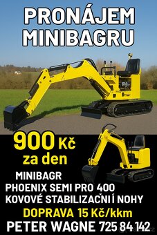 🚜 Pronájem minibagru – jen 900 Kč / den - 4