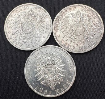 Vzácná sbírka 39 stříbrných německých marek 1875–1914 – TOP - 4