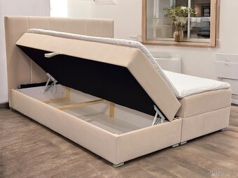 Nová Bezová postel Boxspring 160x200 a 180x200 - 4