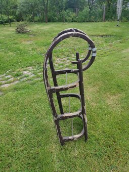 Sáně rohačky, starožitné, na upcyklaci - 4