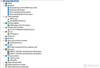 Acer / Packard Bell TE11 . AMD E1 .12GB .SSD .4 hod - 4