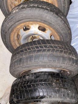 Plechové disky 15” 4x108 a zimní pneu 185/60/R15 - 4