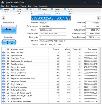 Pevný disk Seagate 500GB SATA – model ST9500325AS - 4