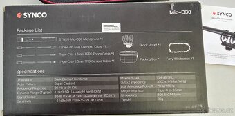 Mikrofon na kameru SYNCO  MIC D30 - 4