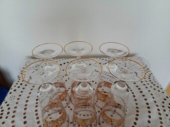 RETRO SKLENICE NA SEKT -"TRUMPETY" - 17,5 cm - 4