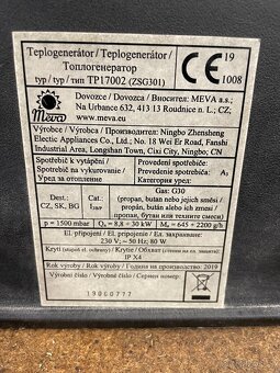 Plynové topidlo Meva - 4