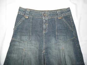 C&A Riflová džínová sukně s elastanem vel.40-42 - 4