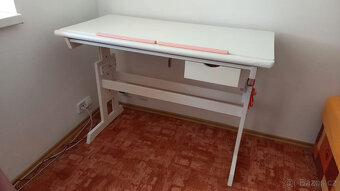 Nastavitelný dětský psací stůl BERNIS - bílý - 4