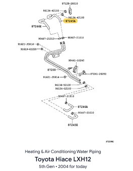 Hadice na vodu OEM Toyota Hiace - 4