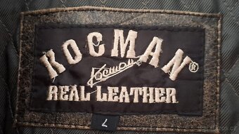 Pásnká kožená bunda L - 4