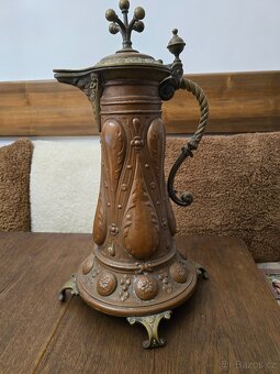 Velký starožitný obřadní džban / Konev- Bronz 18.stol - 4