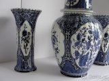 Staré,luxusní vázy-3ks Delfts, porcelán fajáns č4 - 4