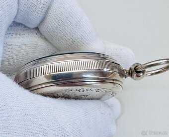 PÁNSKÉ STŘÍBRNÉ GRAVÍROVANÉ ŠPINDLOVKY VACHERON FRERES GENEV - 4