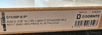Prodám dveře 80 cm a 60cm , plné bílé CPL celkem 5ks - 4