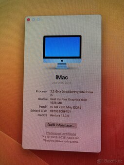 Počítač Apple iMac 21.5"/I5 2.3GHZ/16GB RAM/256GB - 4