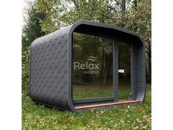 Finská sauna LUX MINI sauna o rozměrech 245×300 - 4